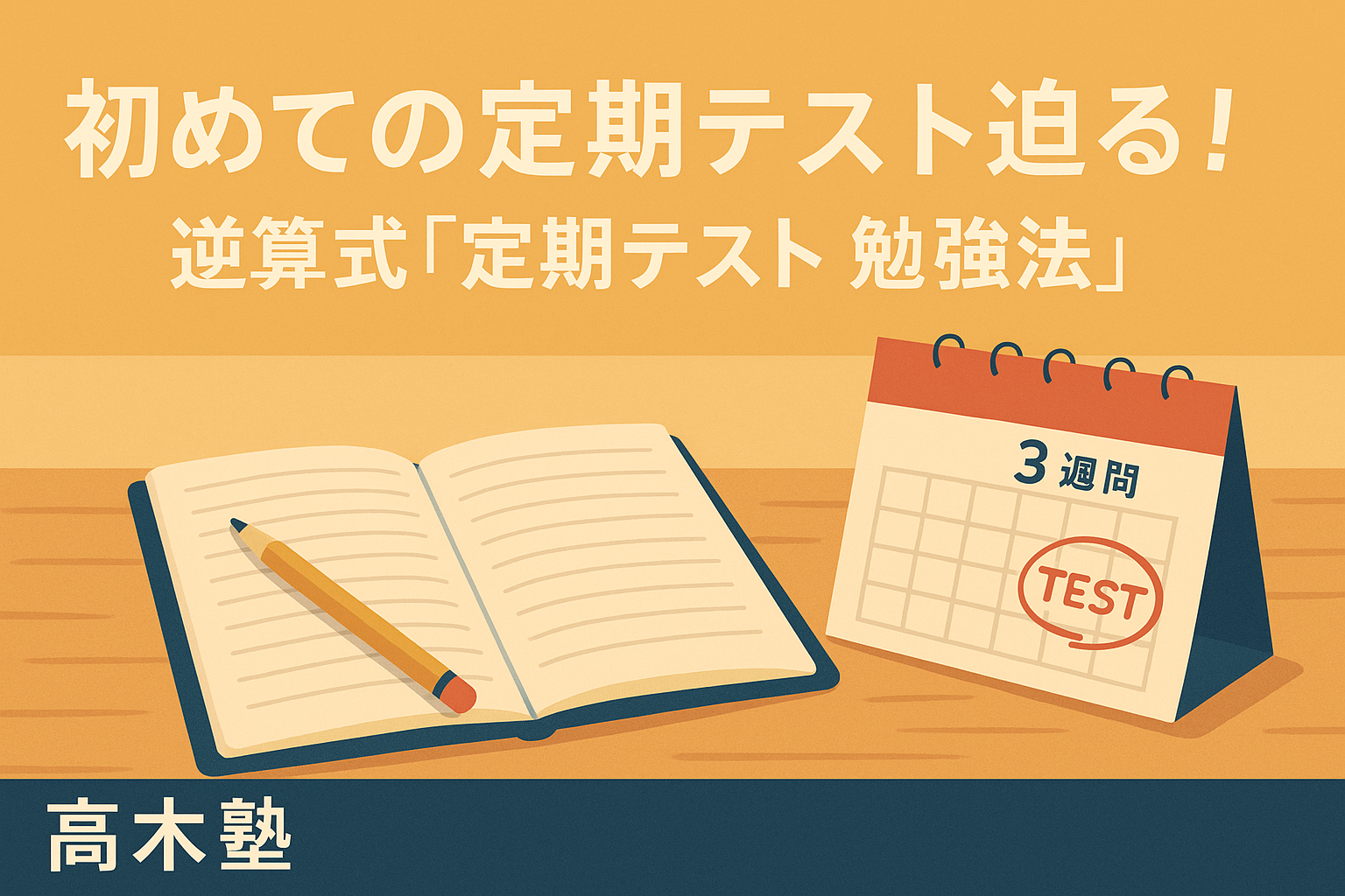 初めての定期テスト迫る！逆算式「定期テスト 勉強法」で新中1・高1が