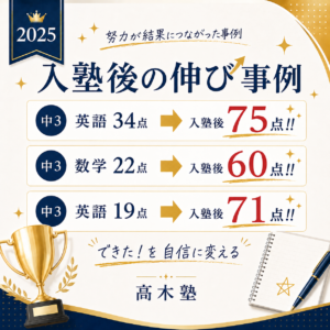 入塾後の伸び事例